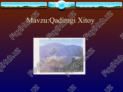 qadimgi xitoy — PPT