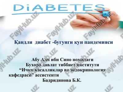 qandli diabet — PPT