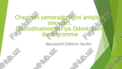 chaynash samaradorligini aniqlash — PPTX