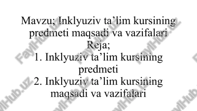 inklyuziv ta’lim — PPTX