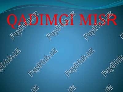 qadimgi misr — PPTX
