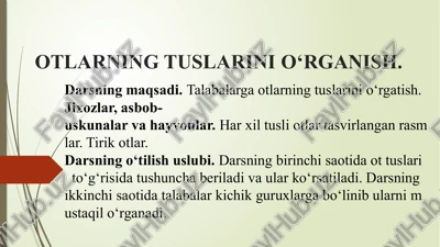 otlarningtuslarini o‘rganish — PPTX