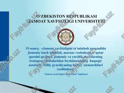 milliy gvardiya xizmati — PPTX