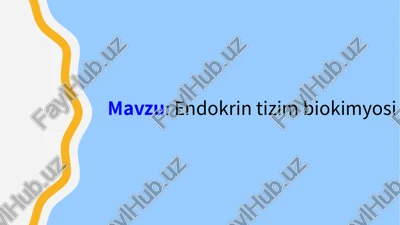 endokrin tizim biokimyosi — PPTX