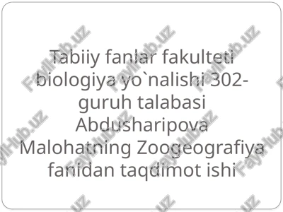 zoogeografiya fanida taqdimoti: lama vikuniya — PPTX