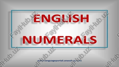 numerals — PPTX