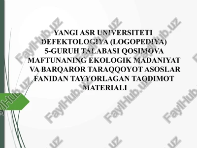 o'simlik dunyosini himoya qilish — PPTX