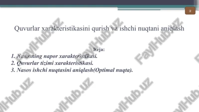 nasoslar va nasos stansiyalari — PPTX