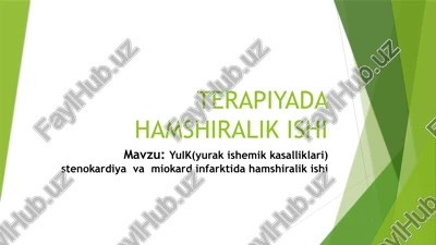 terapiyada hamshiralik ishi — PPTX