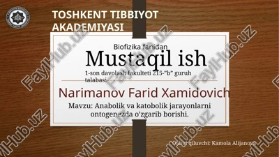 biofizikafanidan mustaqilish — PPTX