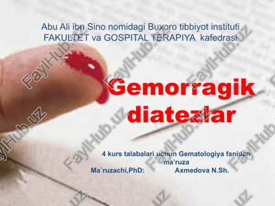 gemorragikdiatezlar — PPTX