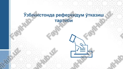 referendum o'tkazish tartibi — PPTX