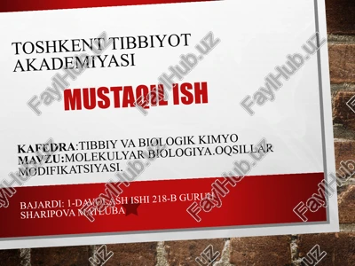 molekulyar biologiya — PPTX