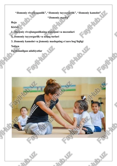 jismoniy tarbiya — DOCX