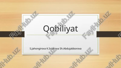 qobiliyat — PPTX
