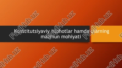 o‘zbekiston respublikasi konstitutsiyasi — PPTX