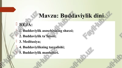 buddaviylikdini — PPTX