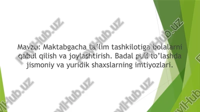 maktabgacha ta'lim — PPTX