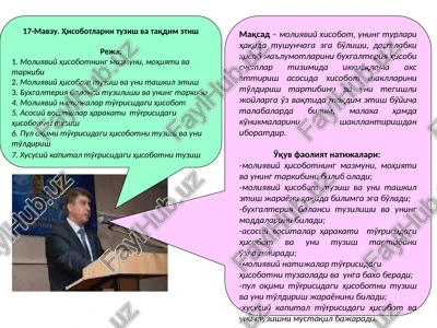 hisobotlarni tuzish va taqdim etish — PPTX