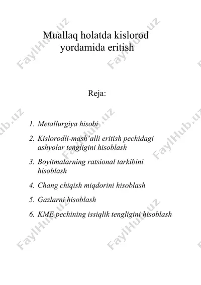 muallaq holatda kislorod yordamida eritish — DOC