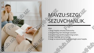 sezgi va sezuvchanlik — PPTX