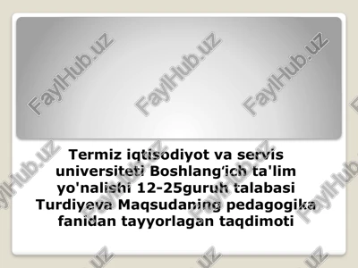 ekologik tarbiya — PPTX
