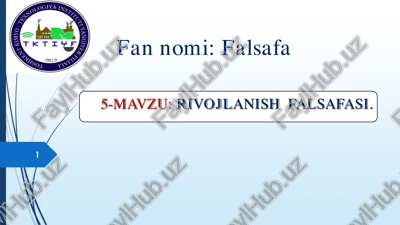 rivojlanish falsafasi — PDF