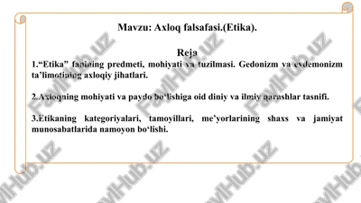 axloqfalsafasi (etika) — PPTX
