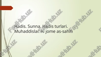 hadisturlari — PPTX
