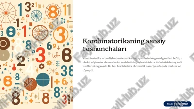 kombinatorikaning asosiy tushunchalari — PDF