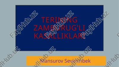 terining zamburug'li kasalliklari — PPTX