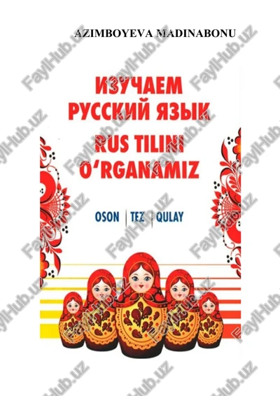 kichik yoshdagilar uchun rus tili qoʻllanma — DOCX