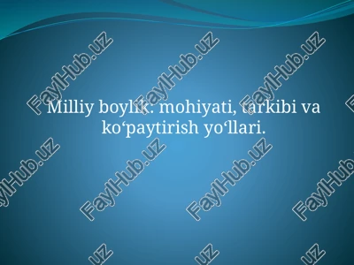 milliyboylik — PPTX