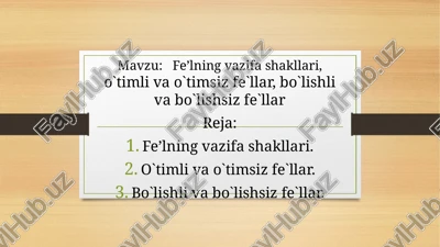 fe’lningvazifashakllari — PPTX