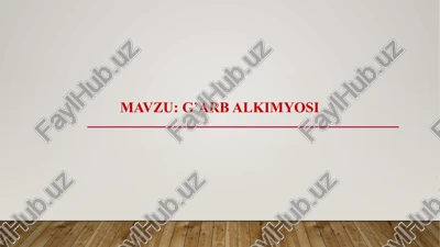 g’arb alkimyosi — PPTX