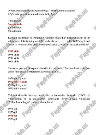 tabiatni muhofaza qilish toʻgʻrisida — DOCX