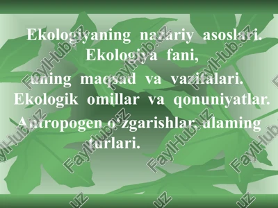 ekologiya — PPTX