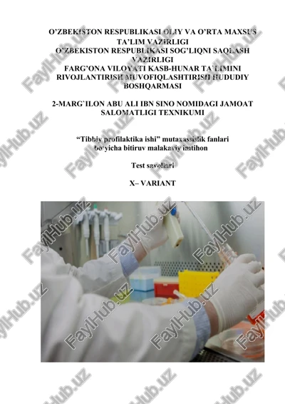 tibbiy profilaktika ishi — DOCX