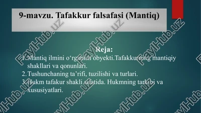 tafakkur falsafasi (mantiq) — PPTX