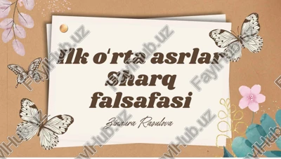 o'rta asr sharq falsafa tarixi — PDF