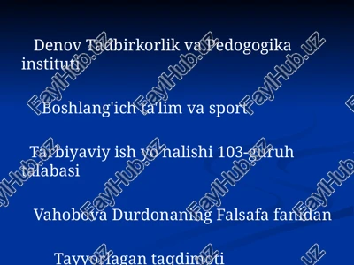 tarix falsafasi — PPTX