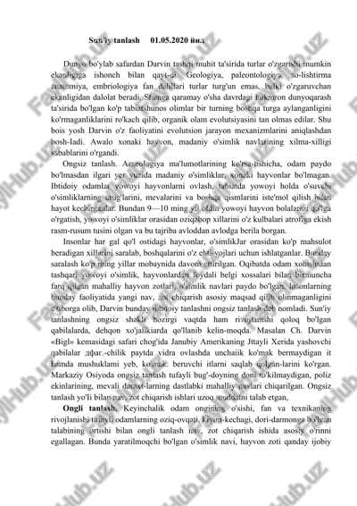 evolutsiyani tushunish — DOCX