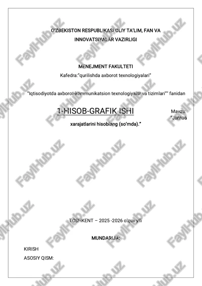 "jamoa xarajatlarini hisoblang (so’mda)" — PDF