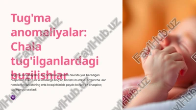 tug'ma anomaliyalar: chala tug'ilganlardagi buzilishlar — PPTX