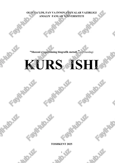 shaxsni o‘rganishning biografik metodi — DOCX