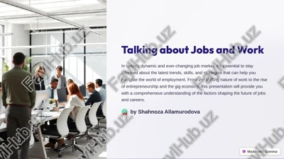 talking about jobs and work — PDF