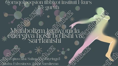 metabolizm haqida umumiy tushuncha — PDF