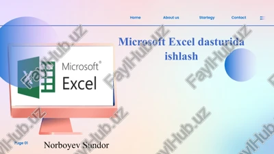excel dasturida ishlash — PPTX