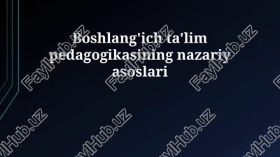 pedagogikaning nazariy asoslari — PPTX