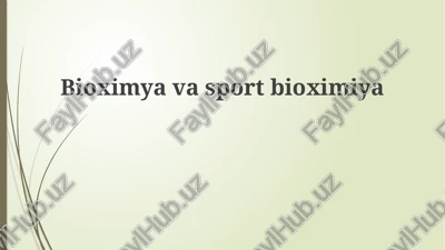biokimyo asoslari — PPTX